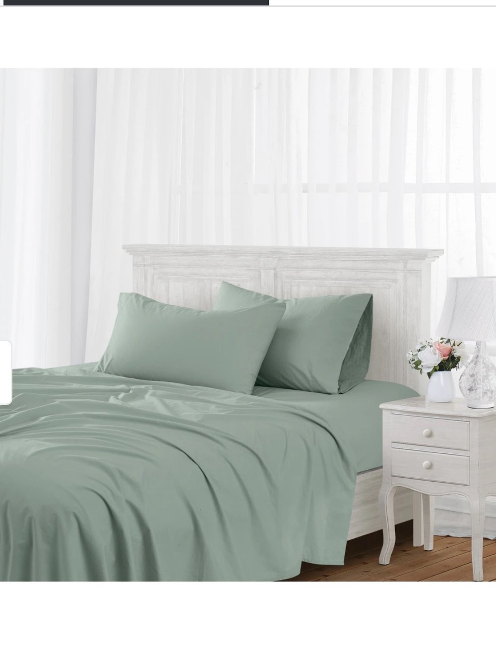 Luxury Egyptian Cotton Sheet Set - Sage Green